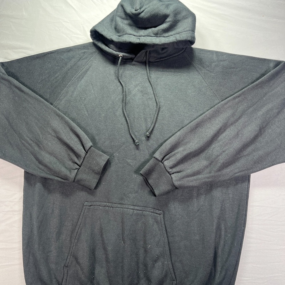 Vintage MacGregor Hoodie Mens XL Black Pullover Sweatshirt Fleece Vintage 80s